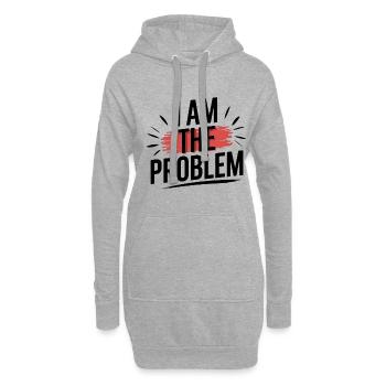 I Am The Problem Statement - Hoodie-Kleid - Grau meliert - Vorne