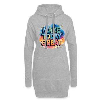 Lasse Heute Großartig Werden - Hoodie-Kleid - Grau meliert - Vorne