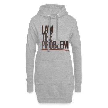 Je suis le problème Conception de l’énoncé - Sweat-shirt à capuche long Femme - gris chiné - Devant