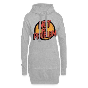 Not my problem funny saying - Hoodie Dress - heather grey - Front