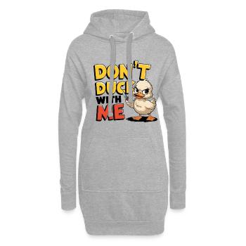 Don't Duck With Me Lustiges Entendessin - Hoodie-Kleid - Grau meliert - Vorne