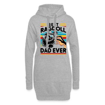 Bester Ragdoll Papa aller Zeiten Ragdolls Besitzer Katzenliebhaber - Hoodie-Kleid - Grau meliert - Vorne