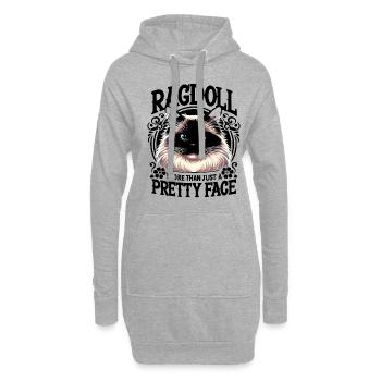 Ragdoll Mehr als nur eine hübsche Ragdolls-Katze - Hoodie-Kleid - Grau meliert - Vorne