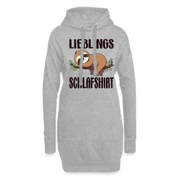 Chemise de nuit préférée Lève-tard Morning Grouches - Sweat-shirt à capuche long Femme - gris chiné - Devant