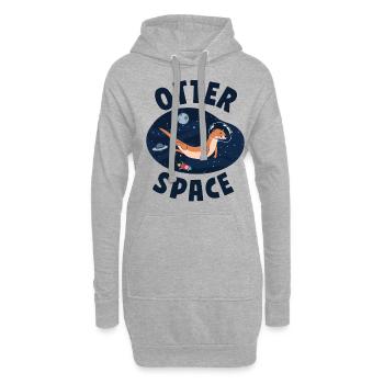 Otter Pun Astronaute des sciences de l’espace - Sweat-shirt à capuche long Femme - gris chiné - Devant