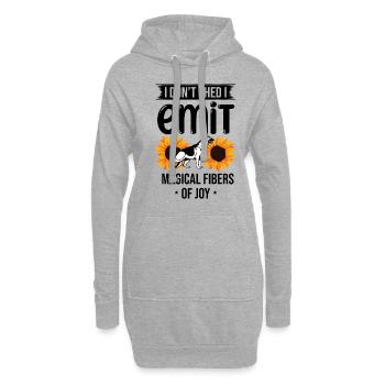 Ich vergieße nicht Ich Strahle Magische Fasern der Freude Deutsch S - Hoodie-Kleid - Grau meliert - Vorne