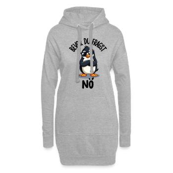 Bevor Du Fragst Nö Pinguin - Hoodie-Kleid - Grau meliert - Vorne
