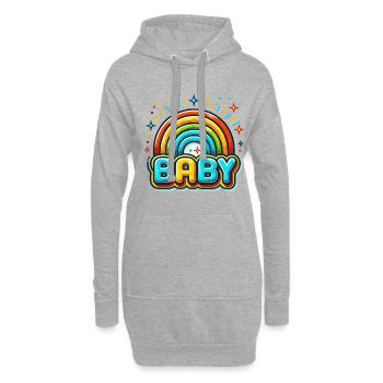 Colorful rainbow baby design for joy - Hoodie Dress - heather grey - Front