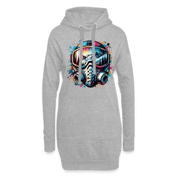 Abenteuer Skimaske mit Berglandschaft - Hoodie-Kleid - Grau meliert - Vorne