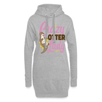 Otter Crazy Otter Lady - Hoodie-Kleid - Grau meliert - Vorne
