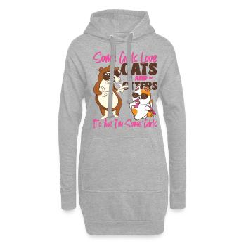 Otter Cat Some Girls Love Cats And - Hoodie-Kleid - Grau meliert - Vorne