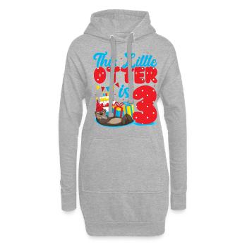 Anniversaire de la loutre Cette petite loutre - Sweat-shirt à capuche long Femme - gris chiné - Devant