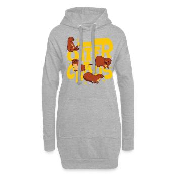 Otter Pun Otter Chaos - Hoodie-Kleid - Grau meliert - Vorne