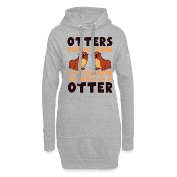 Loutre Les loutres sont géniales je suis - Sweat-shirt à capuche long Femme - gris chiné - Devant