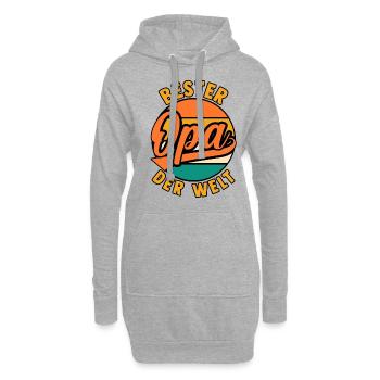 Großvater Beste Opa - Hoodie-Kleid - Grau meliert - Vorne