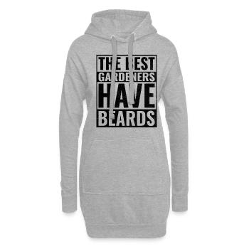Les meilleurs jardiniers ont des barbes Jardinier Barbe - Sweat-shirt à capuche long Femme - gris chiné - Devant