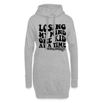 Losing my mind one kid at a time - momlife. - Hoodie-Kleid - Grau meliert - Vorne