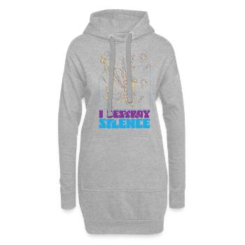 Saxophone I Destroy Silence - Hoodie-Kleid - Grau meliert - Vorne