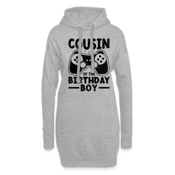 Cousin de la famille du jeu vidéo Birthday Boy - Sweat-shirt à capuche long Femme - gris chiné - Devant