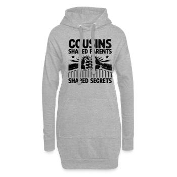 Cousins Shared Parents Shared Secrets Cousin - Hoodie Dress - heather grey - Front