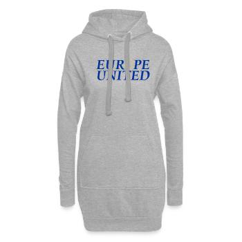 L’Europe unie pour la démocratie et la diversité - Sweat-shirt à capuche long Femme - gris chiné - Devant