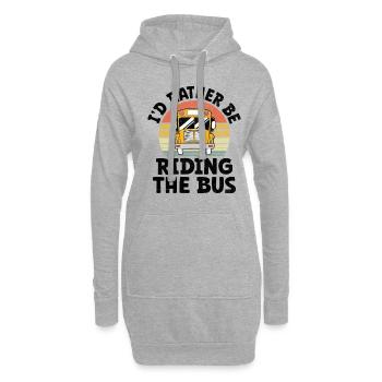 Je préférerais prendre le chauffeur de bus Busman de l’école - Sweat-shirt à capuche long Femme - gris chiné - Devant