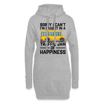 Désolé, je ne peux pas, je suis pris dans un embouteillage de - Sweat-shirt à capuche long Femme - gris chiné - Devant