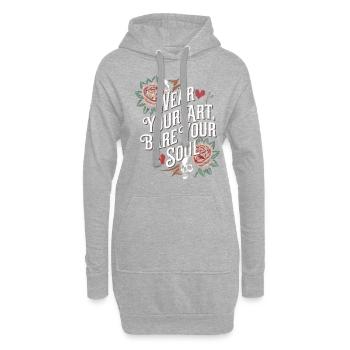 Tattoo Studio Tattoo Artist Tattoo Ideen - Hoodie-Kleid - Grau meliert - Vorne