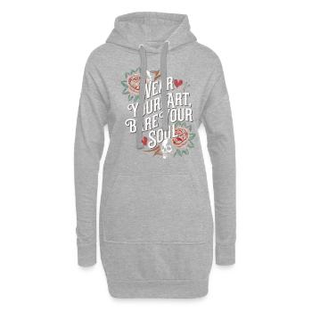 Tattoo Studio Tattoo Artist Tattoo Ideen - Hoodie-Kleid - Grau meliert - Vorne