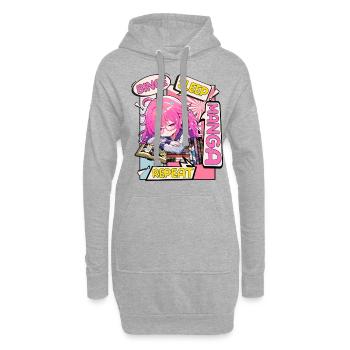 Manga Bücher Manga Liebhaber - Hoodie-Kleid - Grau meliert - Vorne
