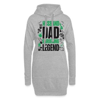 Plant Lover Gardening Dad Husband - Hoodie-Kleid - Grau meliert - Vorne