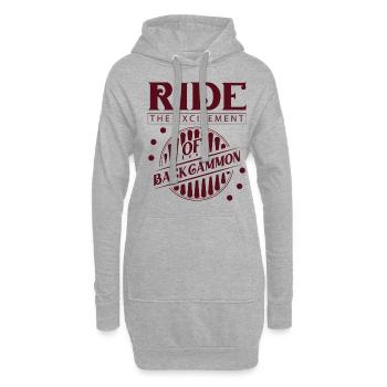 Backgammon Spiel - Hoodie-Kleid - Grau meliert - Vorne