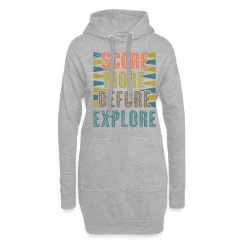 Backgammon Spiel - Hoodie-Kleid - Grau meliert - Vorne