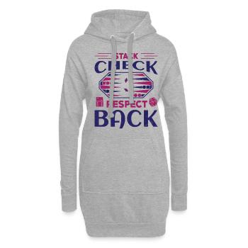 Backgammon Spiel - Hoodie-Kleid - Grau meliert - Vorne