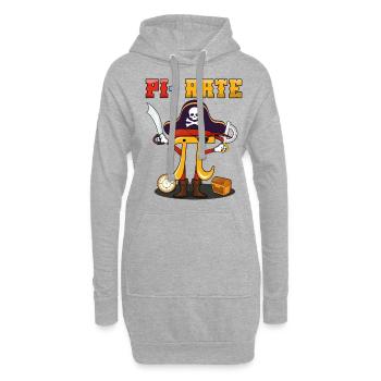 Découvrez Pi-Rate Adventure pour le Pi Day - Sweat-shirt à capuche long Femme - gris chiné - Devant
