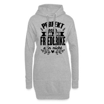 Friederike Perfekt Kann Jeder Friederike Nicht - Hoodie-Kleid - Grau meliert - Vorne