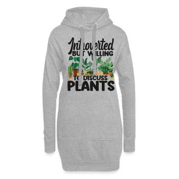 Plant Lover Gardening Introverted - Hoodie-Kleid - Grau meliert - Vorne