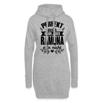 Ramona - Perfekt Sein Kann Jeder Ramona Sein Nicht - Hoodie-Kleid - Grau meliert - Vorne