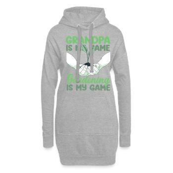 Amoureux des plantes Jardinage Papi - Sweat-shirt à capuche long Femme - gris chiné - Devant