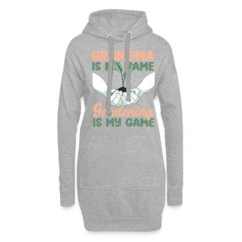 Plant Lover Gardening Grandma - Hoodie-Kleid - Grau meliert - Vorne