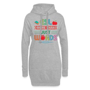 ESL-Lehrer ESL Unterricht - Hoodie-Kleid - Grau meliert - Vorne