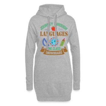 ESL-Lehrer ESL Unterricht - Hoodie-Kleid - Grau meliert - Vorne