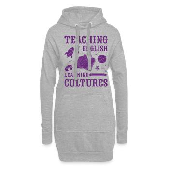 ESL-Lehrer ESL Unterricht - Hoodie-Kleid - Grau meliert - Vorne