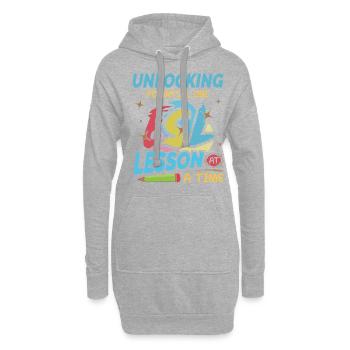 ESL-Lehrer ESL Unterricht - Hoodie-Kleid - Grau meliert - Vorne