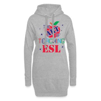 ESL-Lehrer ESL Unterricht - Hoodie-Kleid - Grau meliert - Vorne