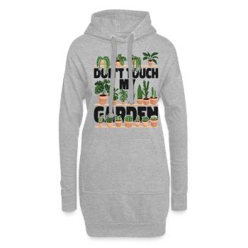 Plant Lover Gardening Don't Touch - Hoodie-Kleid - Grau meliert - Vorne
