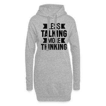 Moins de paroles Plus de dictons de réflexion pour les introvertis - Sweat-shirt à capuche long Femme - gris chiné - Devant