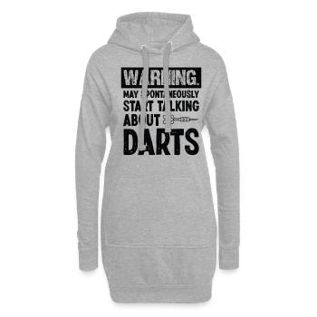 Dart Dartspieler Dartspiel Herren - Hoodie-Kleid - Grau meliert - Vorne