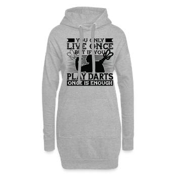 Dart Dartspieler Dartspiel Herren - Hoodie-Kleid - Grau meliert - Vorne