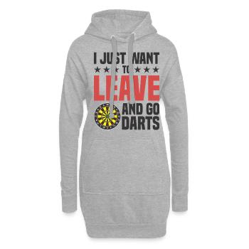 Dart Dartspieler Dartspiel Herren - Hoodie-Kleid - Grau meliert - Vorne
